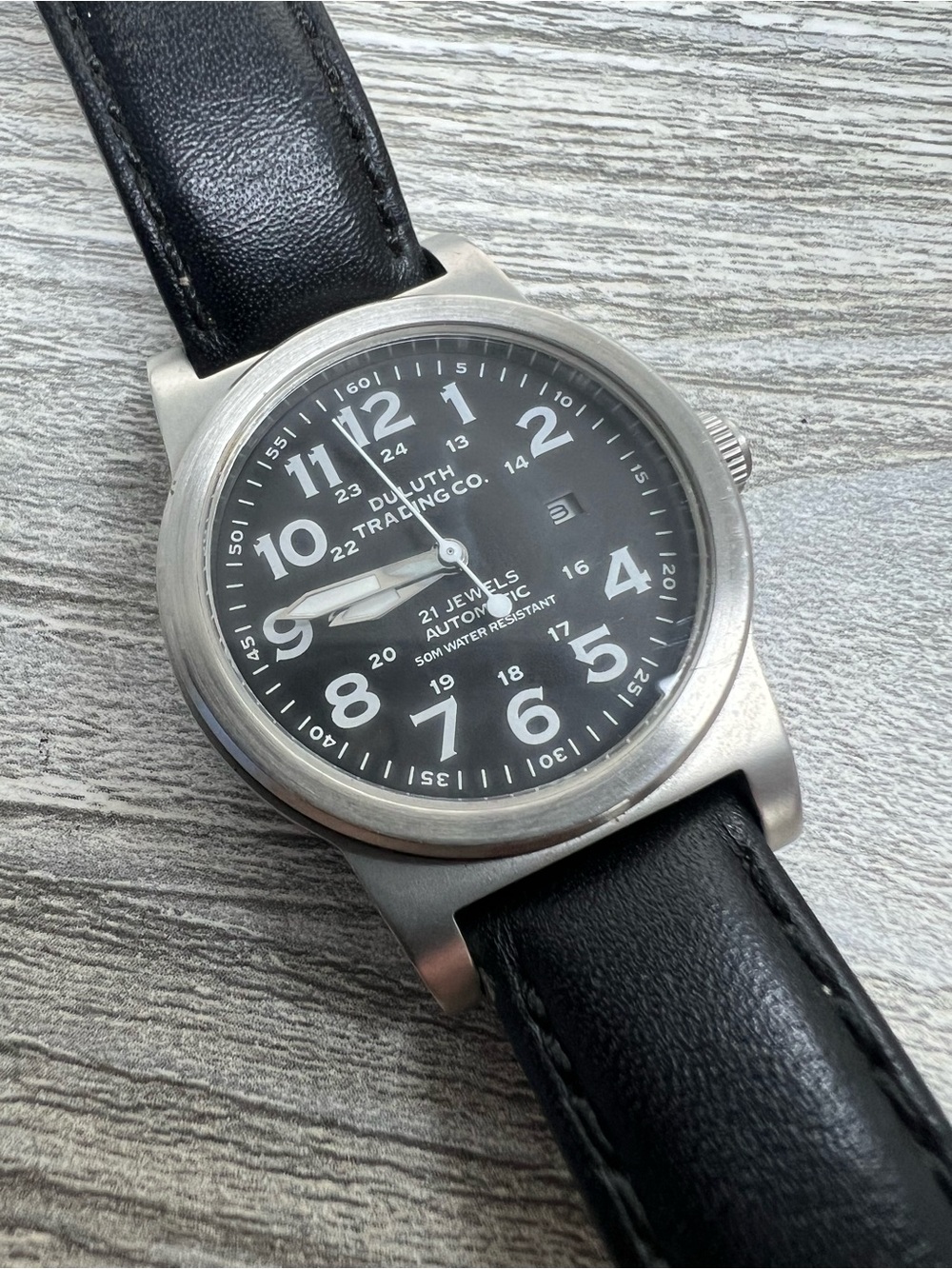 Duluth Trading Co. Black Dial Automatic Watch 32mm
